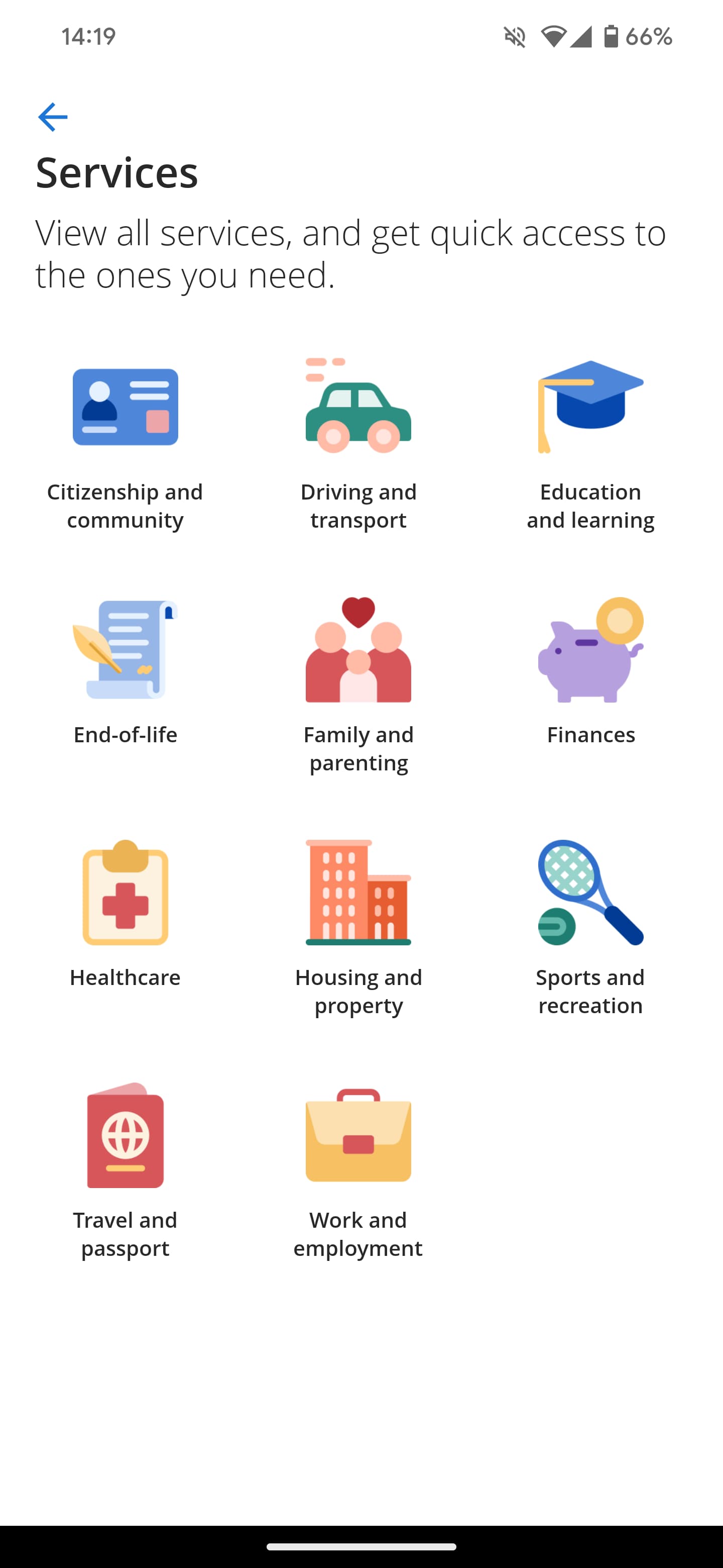 The LifeSG app offers you quick access to important government services